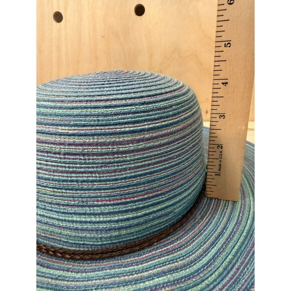 SunGrubbies Rachel UPF 50 Sun Hat Removable Chinstrap Purple Blue $59 Medium - Picture 9 of 11
